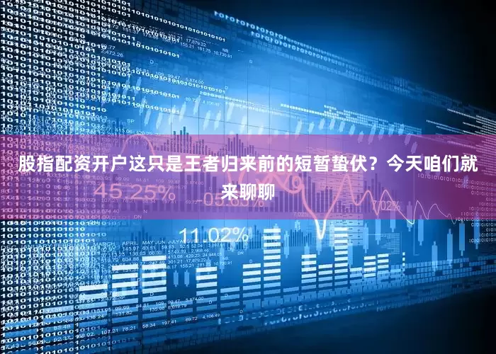 股指配资开户这只是王者归来前的短暂蛰伏？今天咱们就来聊聊